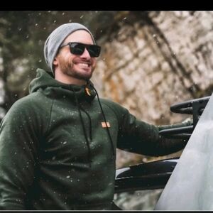 Flag Nor Fail 1/4 Zip Performance Fleece Pullover Hoodie * Large *